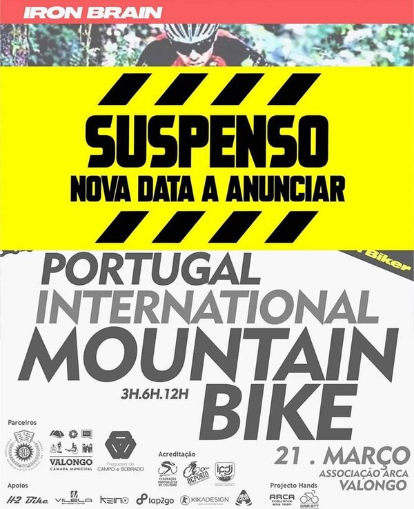 Cartaz do evento de Mountain Bike em Portugal, com data suspensa.