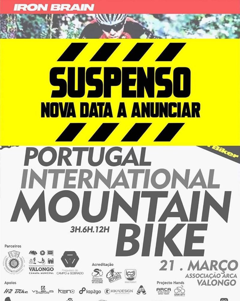 Cartaz do evento de Mountain Bike em Portugal, com data suspensa.