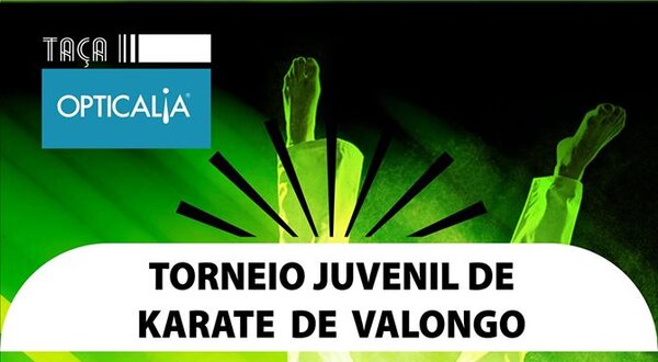 Cartaz do Torneio Juvenil de Karaté de Valongo, cancelado.