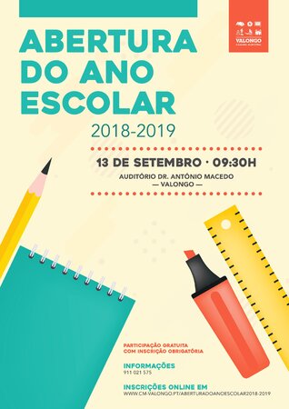 Abertura Ano Escolar - Inscrições abertas