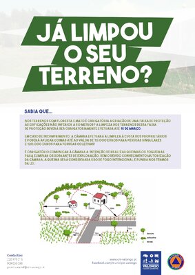 Obrigatória limpeza de terrenos florestais até 15 de março