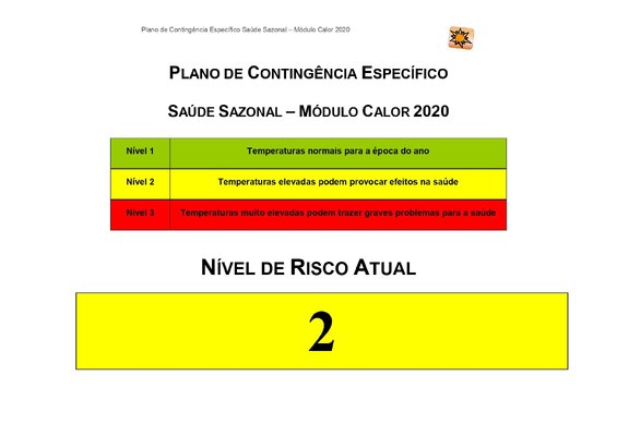 Alerta amarelo devido ao calor