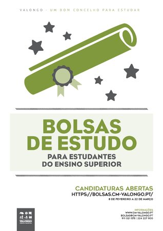 Candidaturas às bolsas de estudo - ensino superior abrem dia 8 de fevereiro