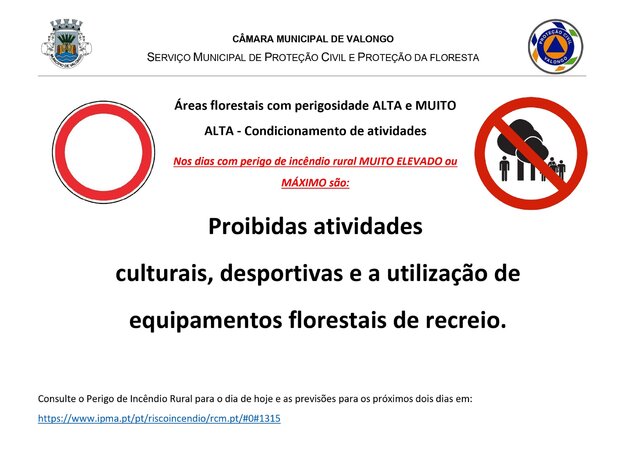 Perigo de incêndio condiciona atividades nas áreas florestais 