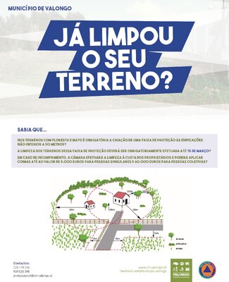 Limpeza de terrenos florestais obrigatória até 15 de março