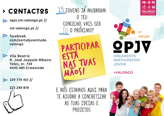 Arrancou 5.ª edição do Orçamento Participativo Jovem de Valongo
